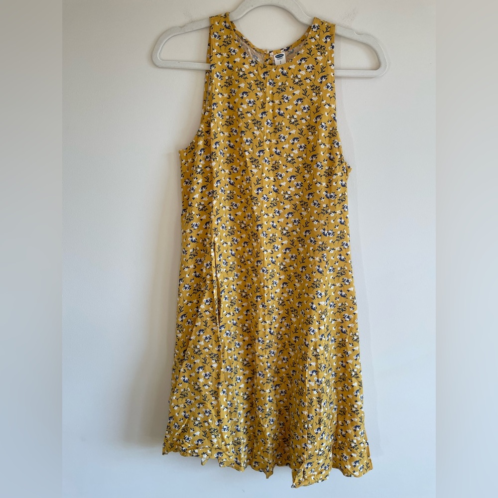 Old Navy Yellow Floral Mini Dress